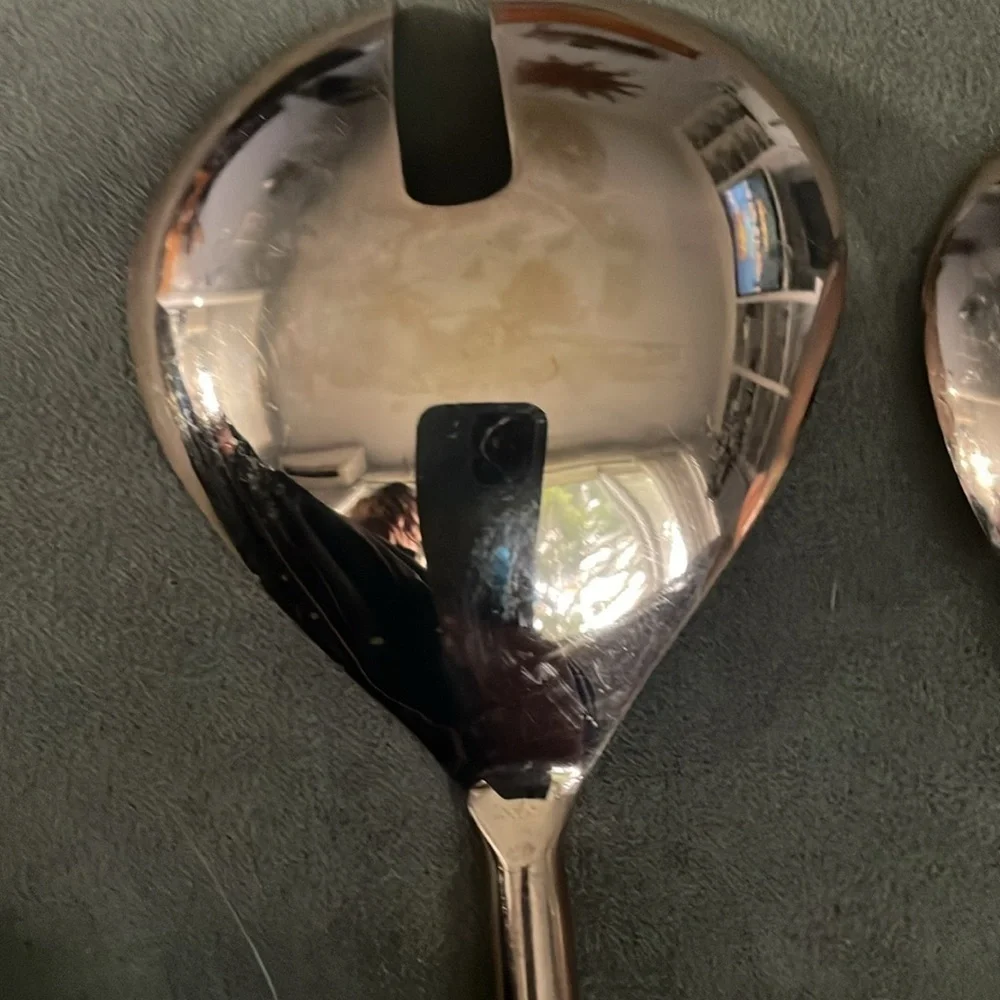 Galvanized and copper serving set